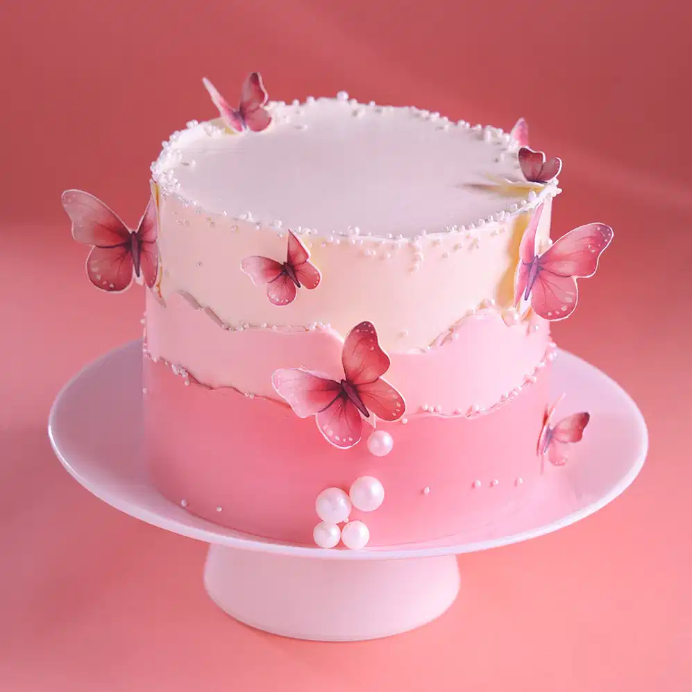 blossoming-butterflies-layer-cake-them4897flav-A Blush Butterfly Elegance Cake - Image 1