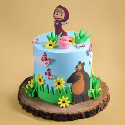 Masha & the Bear Garden Party Cake