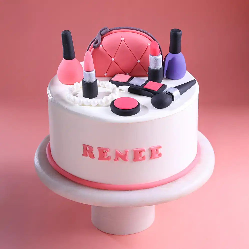 glamour-makeup-theme-cake-them4889flav-A Glam Makeup Vanity Cake - Image 1