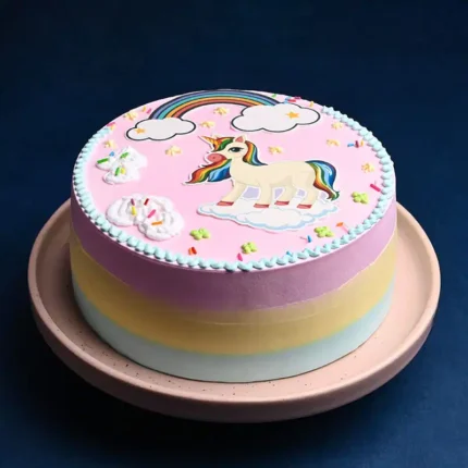 Magical Unicorn Rainbow Cake