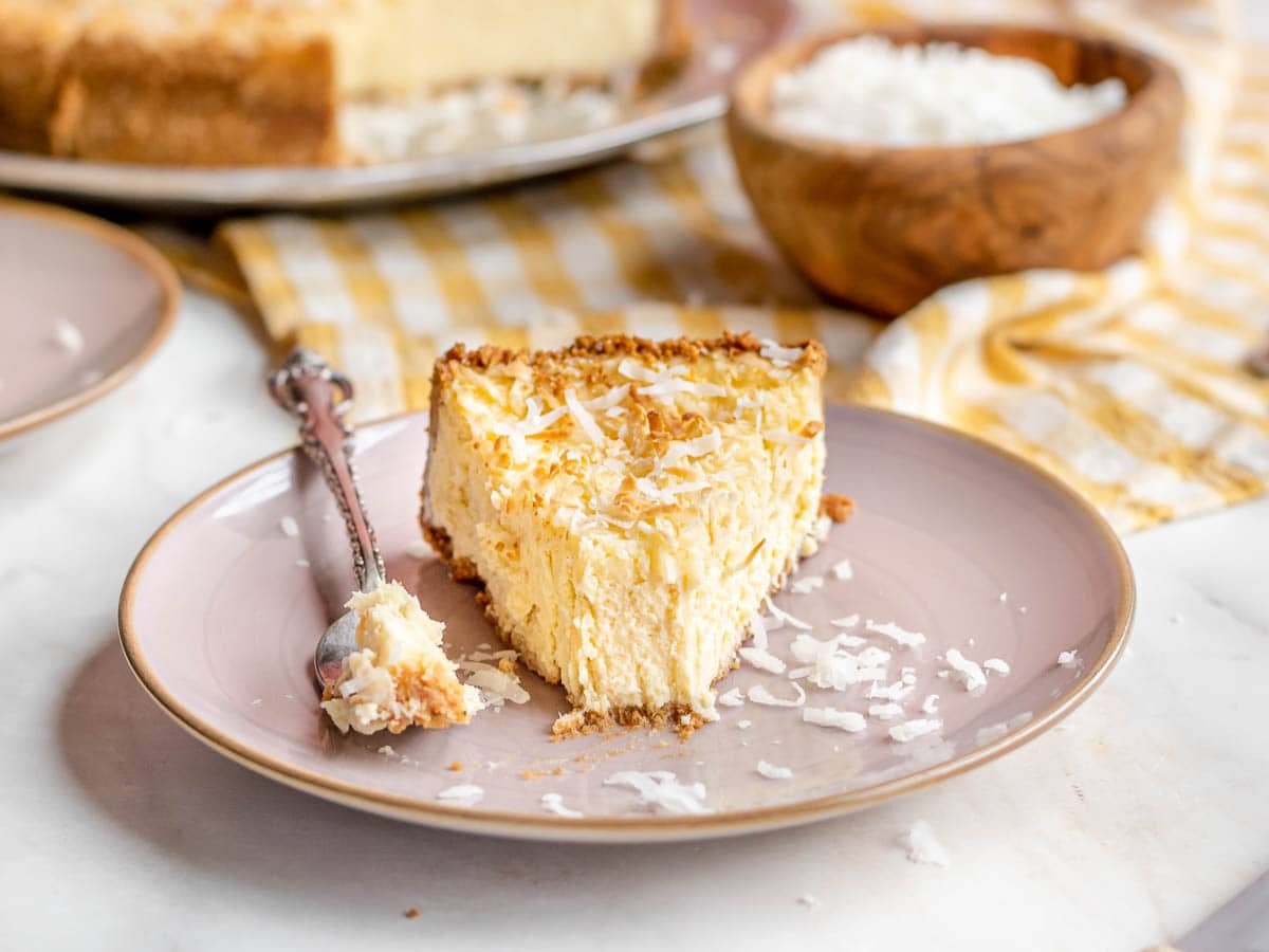 4x3-coconut-cheesecake-1 Coconut Cheesecake Slice - Image 1